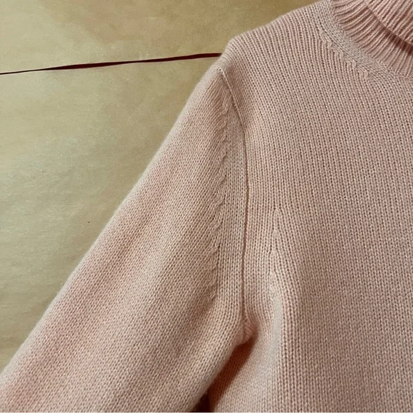 Aritzia | NWOT Wilfred Luxe Cashmere Jara Sweater Turtleneck Coral Blush Size XS - Picture 6 of 13